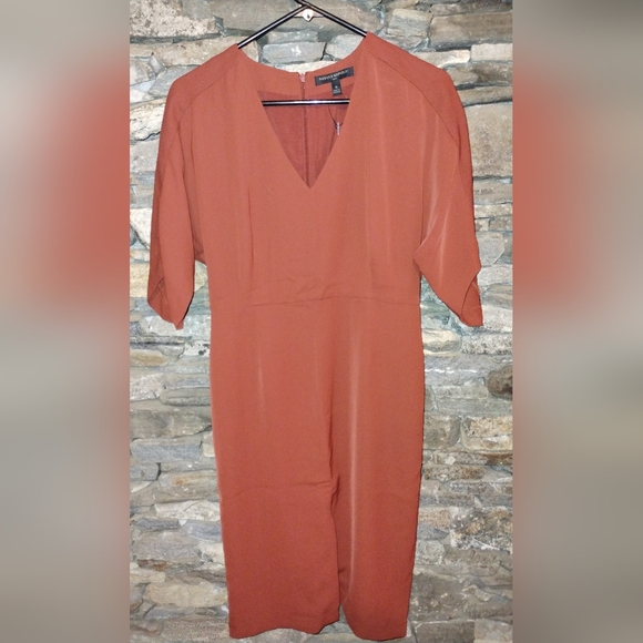 Banana Republic NWT dress, burnt caramel, size 6 short sleeves - Picture 9 of 12